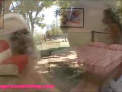 Big plasic titty mild wife gets banged by monster white cock